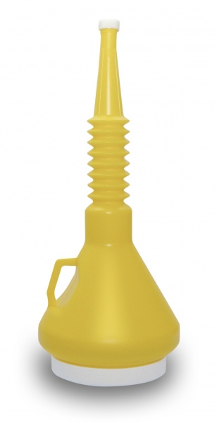 #32135 Funnel King Yellow Double Capped Funnel 1-1/2 Quart Capacity 