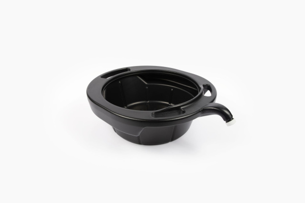 4-Gallon Plastic Oil Drain Pan, Includes E-Z Grip Handles | Funnel