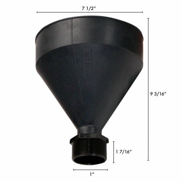 3Quart Polyethylene Drum Funnel with 2" Thread