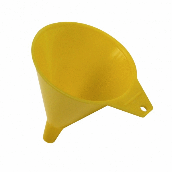 8Ounce Yellow Polyethylene Economy Funnel