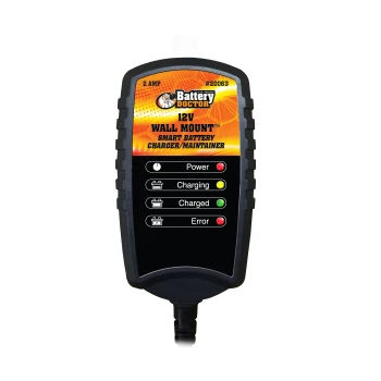 12 Volt 2 Amp Wall Mount Smart Battery Charger and Battery Maintainer