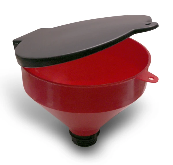 1-2/3 Quart Capacity WirthCo 32145 Funnel King Dark Red Double Capped Funnel 