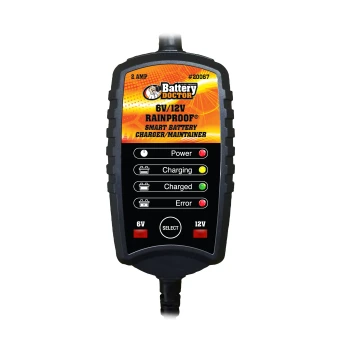 Rainproof Battery Charger and Maintainer 6/12 Volt 2 Amp
