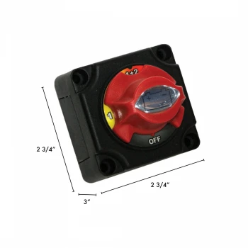4-Position Mini Master Dual Battery Disconnect Switch