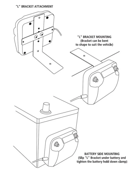 Batter Isolator L Bracket Attachment